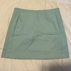 Urban Outfitters Teal Houndstooth Mini Skirt